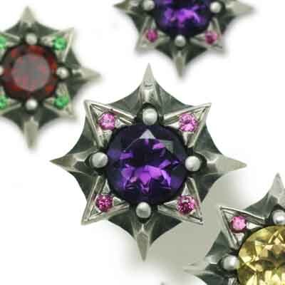 Ohrstecker - Sternstecker, in diversen Material und Steinkombinationen André Schweiger Kollektion - Ohrstecker